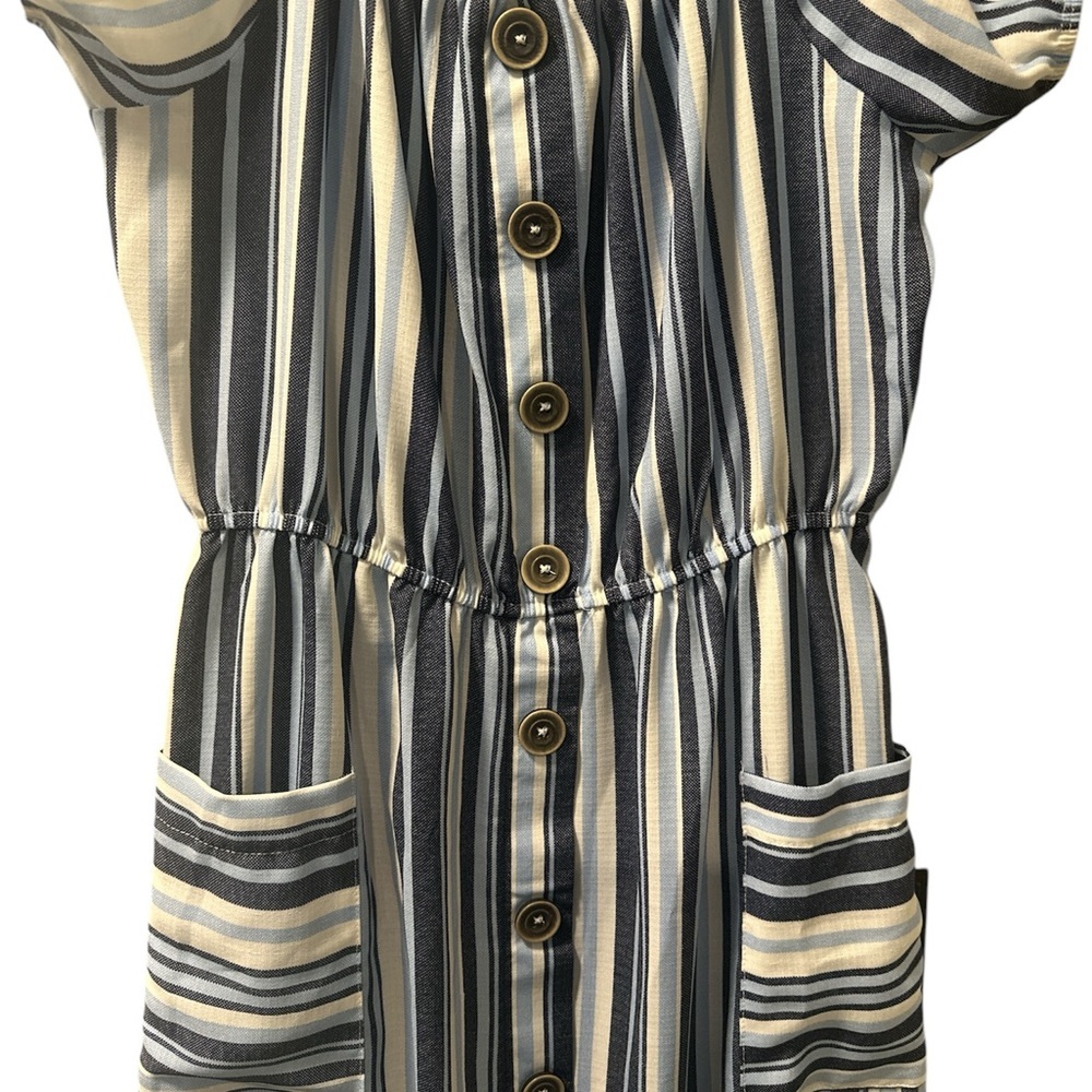 Naïf Striped Blue Dress~ Size M - Picture 2 of 4